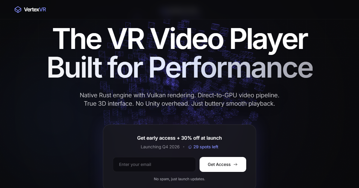 VertexVR - Native VR Video Player
